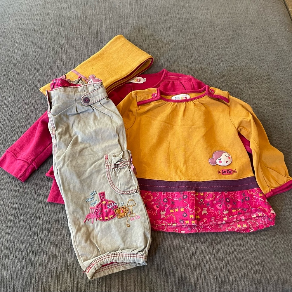 La Compagnie des Petits 4-Piece Baby Outfit Set 12M